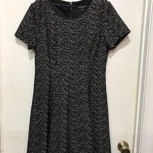 S.L. Fashions Black Tweed Mini Dress